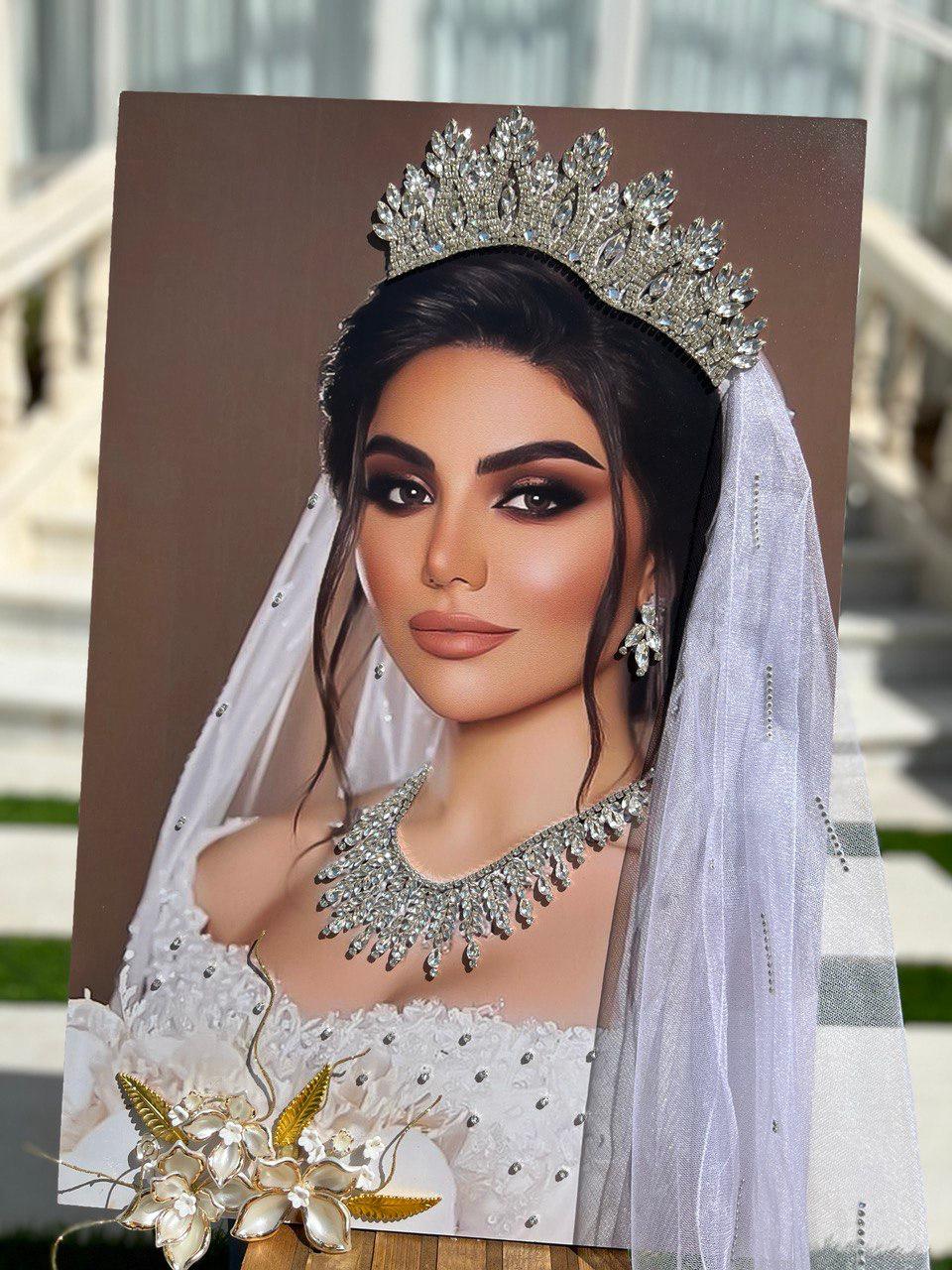 Fine art portrait of a woman wearing a crystal crown and statement necklace